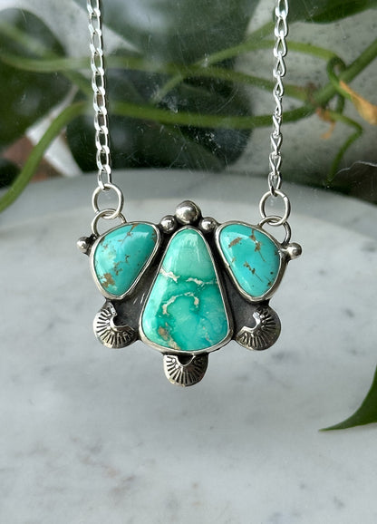 Triple Stone Statement Necklace