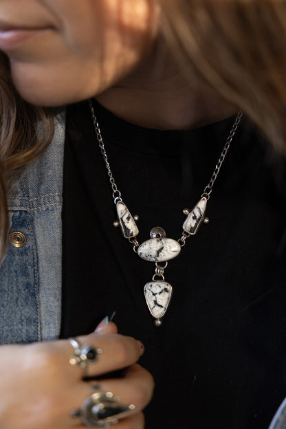 White Buffalo Statement Necklace