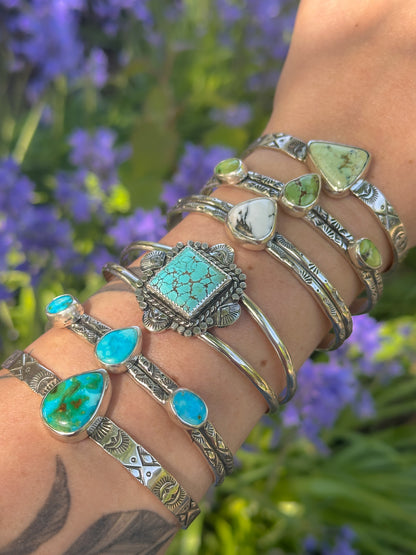 Blue Bird Turquoise Cuff