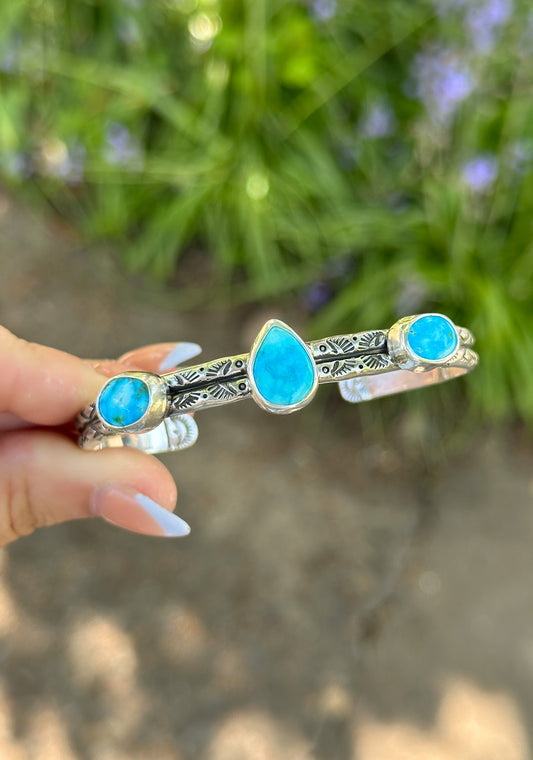 Blue Bird Turquoise Cuff
