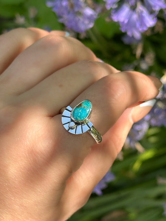 Deco Fan Ring - Size 9.5