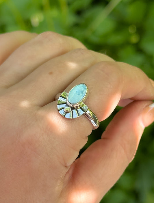 Deco Fan Ring - Size 7.5