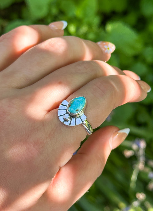 Deco Fan Ring - Size 7