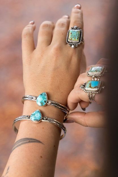 White Water Turquoise Cuff