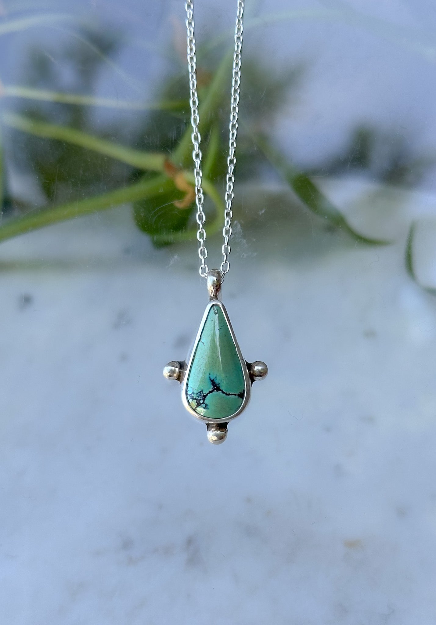 Turquoise Compass Necklace #2