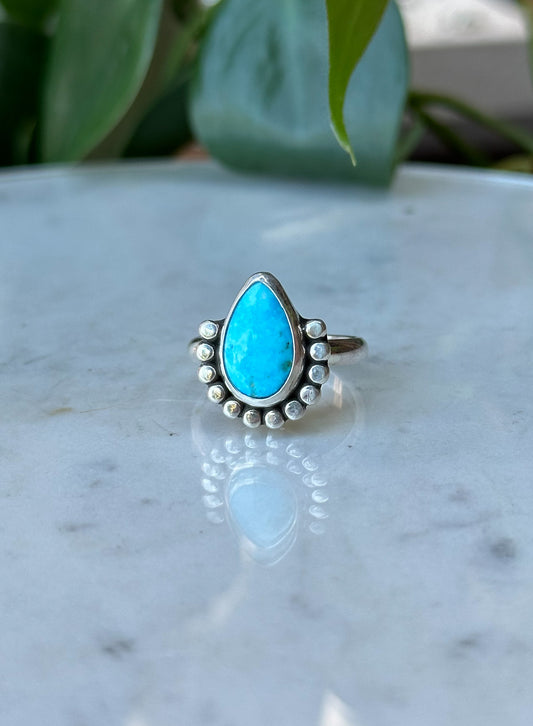 Blue Lagoon Deco Ring Size 8