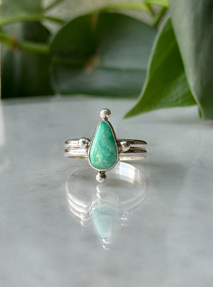 Turquoise Compass Ring - Size 10.5