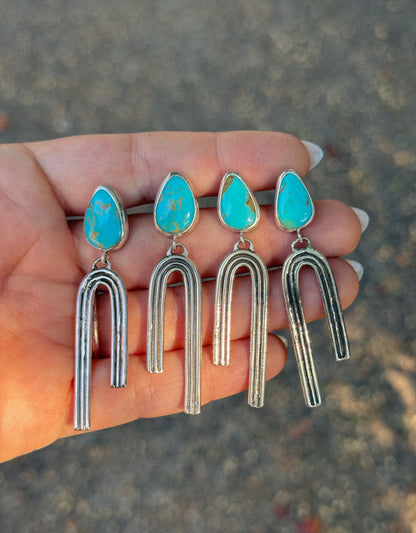 Turquoise Arch Studs