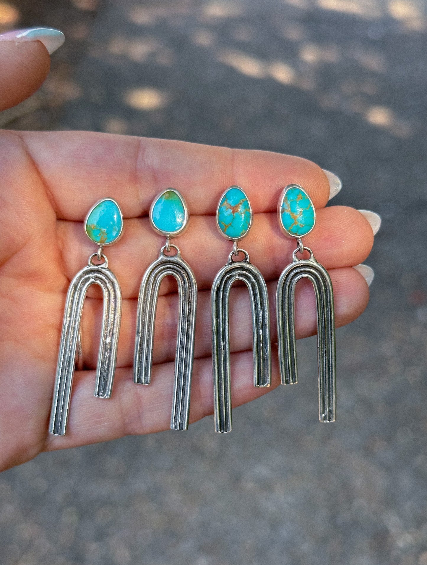 Turquoise Arch Studs