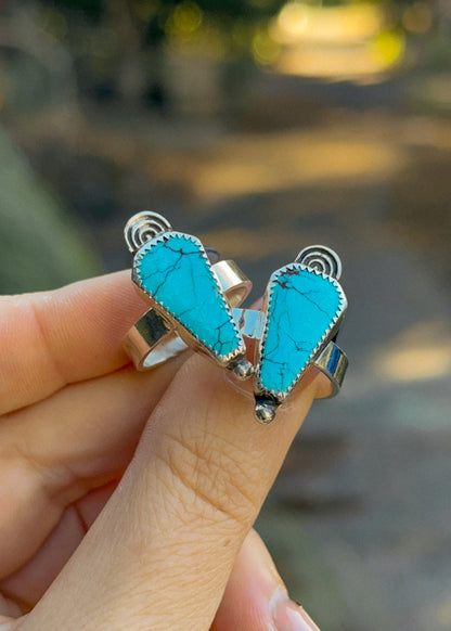 Turquoise Coffin Ring Size 6.5