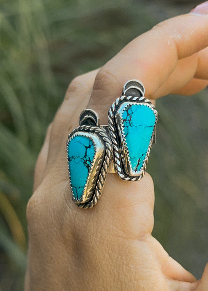 Turquoise Coffin Ring Size 9.5