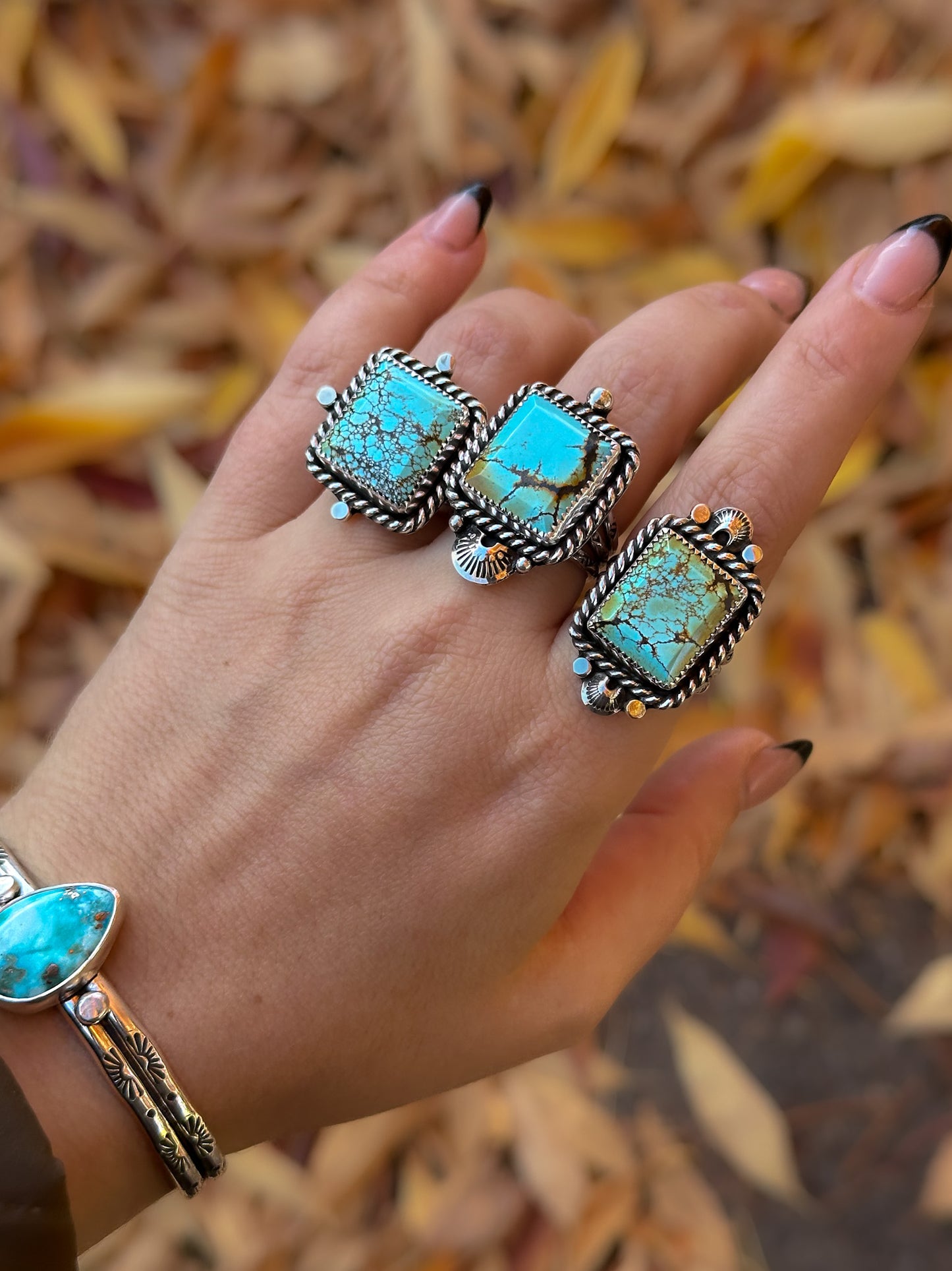 Turquoise Statement Ring - Size 8