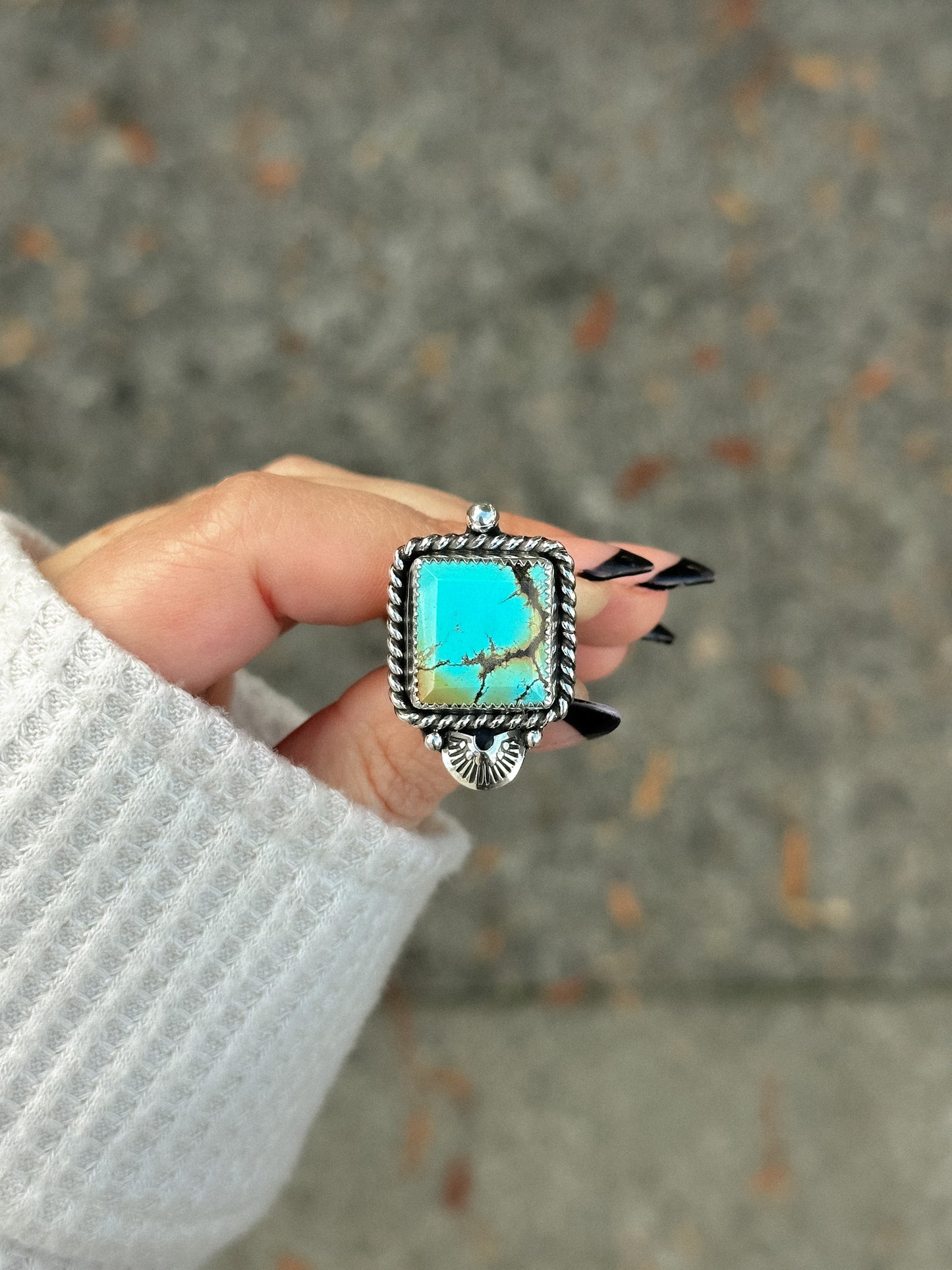 Turquoise Statement Ring - Size 8