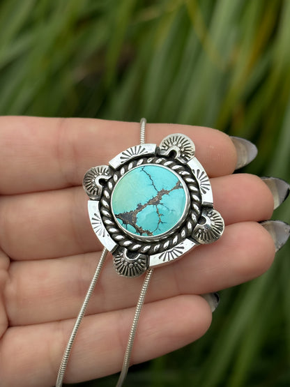 Turquoise Silver Bolo