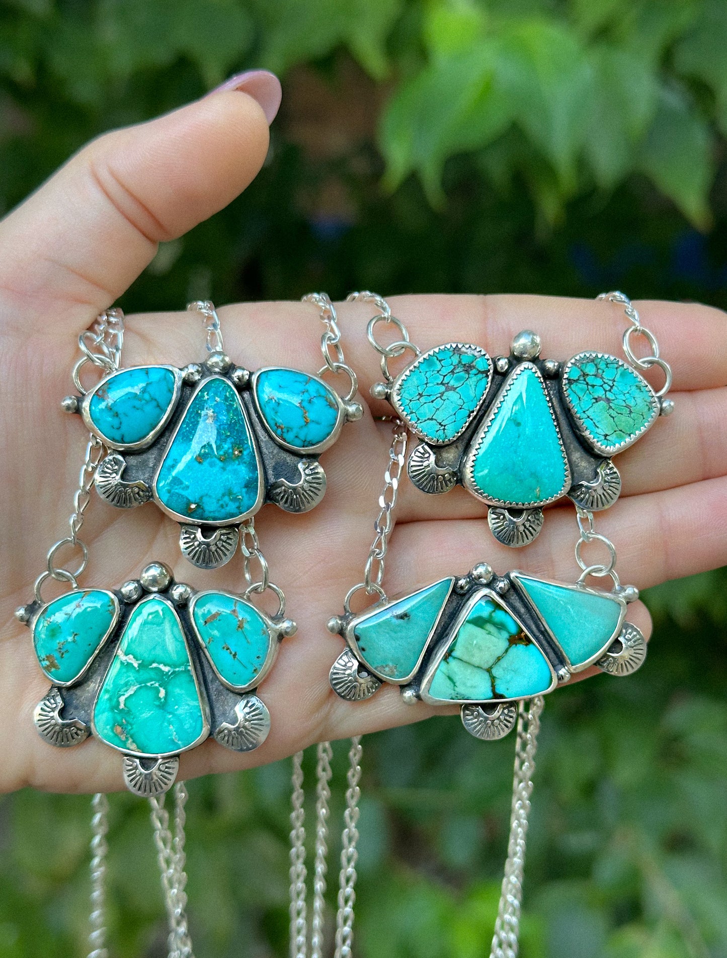 Triple Stone Statement Necklace